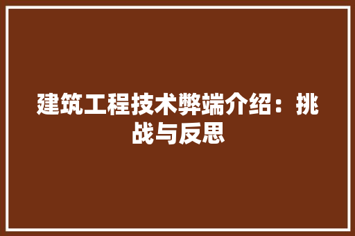 建筑工程技术弊端介绍：挑战与反思 中式风格装饰
