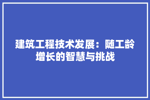 建筑工程技术发展：随工龄增长的智慧与挑战 中式风格装饰