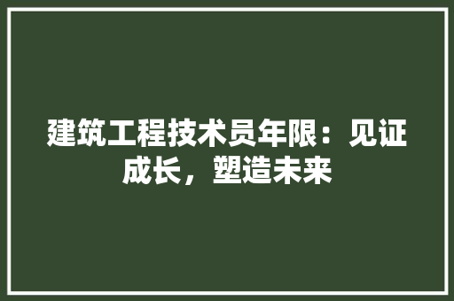 建筑工程技术员年限：见证成长，塑造未来 中式风格装饰