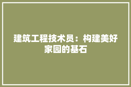 建筑工程技术员：构建美好家园的基石 中式风格装饰