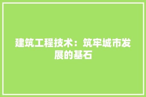 建筑工程技术：筑牢城市发展的基石 中式风格装饰