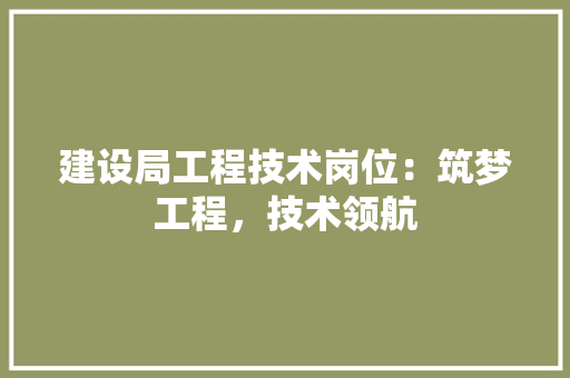 建设局工程技术岗位：筑梦工程，技术领航 中式风格装饰
