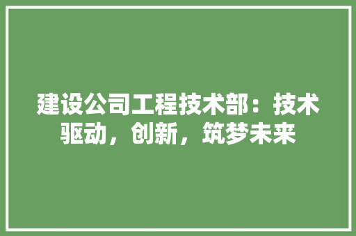 建设公司工程技术部：技术驱动，创新，筑梦未来 中式风格装饰