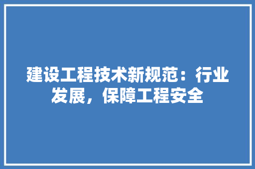 建设工程技术新规范：行业发展，保障工程安全 中式风格装饰