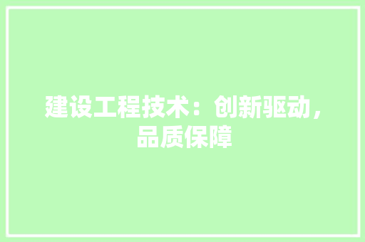 建设工程技术：创新驱动，品质保障 中式风格装饰