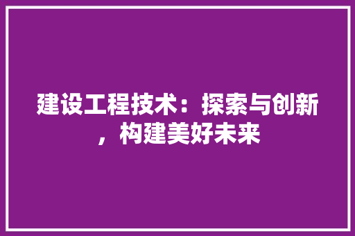 建设工程技术：探索与创新，构建美好未来 中式风格装饰