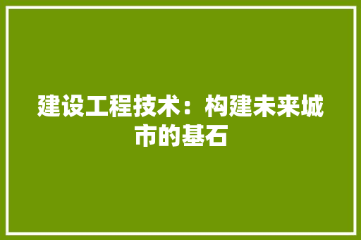 建设工程技术：构建未来城市的基石 中式风格装饰