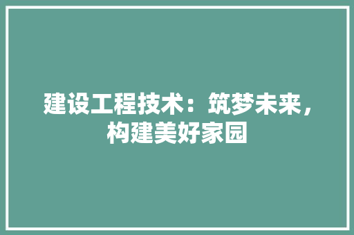 建设工程技术：筑梦未来，构建美好家园 中式风格装饰
