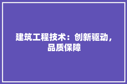 建筑工程技术：创新驱动，品质保障 中式风格装饰