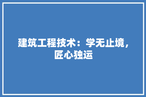 建筑工程技术：学无止境，匠心独运 中式风格装饰