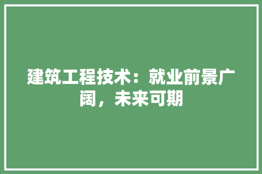 建筑工程技术：就业前景广阔，未来可期 中式风格装饰
