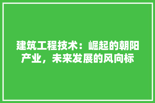 建筑工程技术：崛起的朝阳产业，未来发展的风向标 中式风格装饰