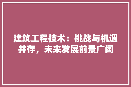建筑工程技术：挑战与机遇并存，未来发展前景广阔 中式风格装饰
