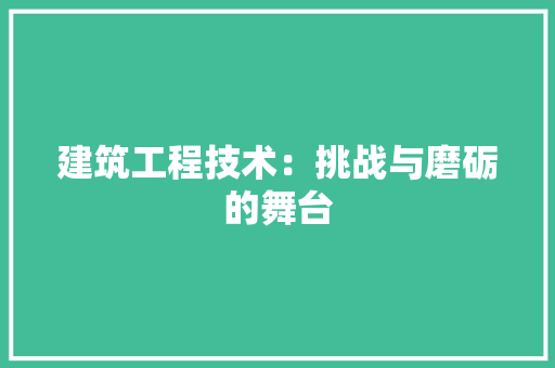 建筑工程技术：挑战与磨砺的舞台 中式风格装饰