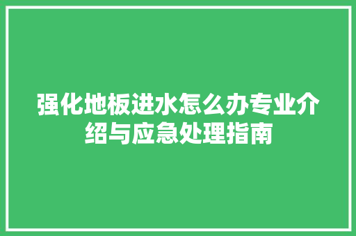 强化地板进水怎么办专业介绍与应急处理指南 中式风格装饰