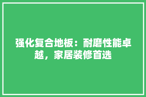 强化复合地板：耐磨性能卓越，家居装修首选 中式风格装饰