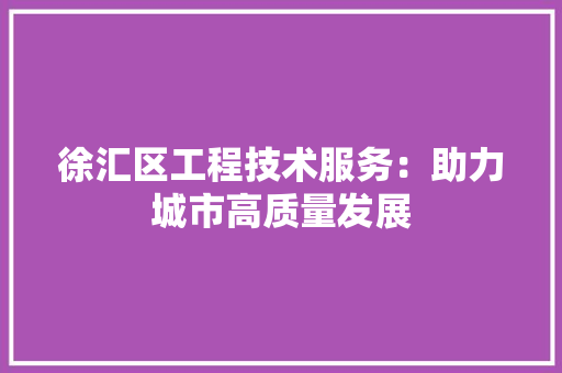 徐汇区工程技术服务：助力城市高质量发展 中式风格装饰