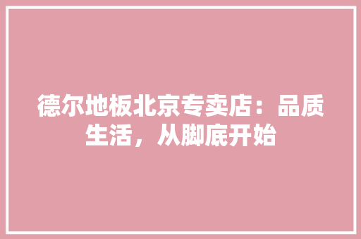 德尔地板北京专卖店：品质生活，从脚底开始 中式风格装饰