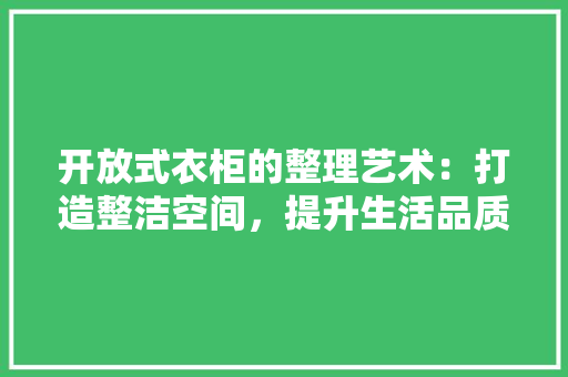 开放式衣柜的整理艺术：打造整洁空间，提升生活品质