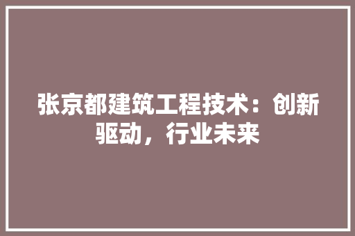 张京都建筑工程技术：创新驱动，行业未来 中式风格装饰