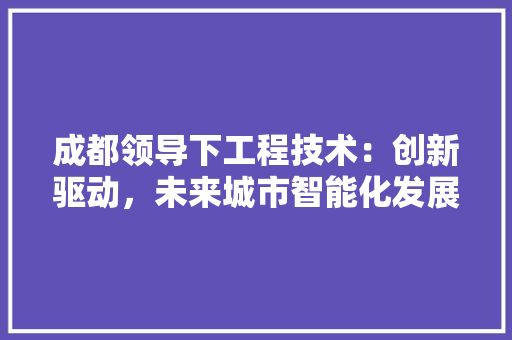 成都领导下工程技术：创新驱动，未来城市智能化发展 中式风格装饰