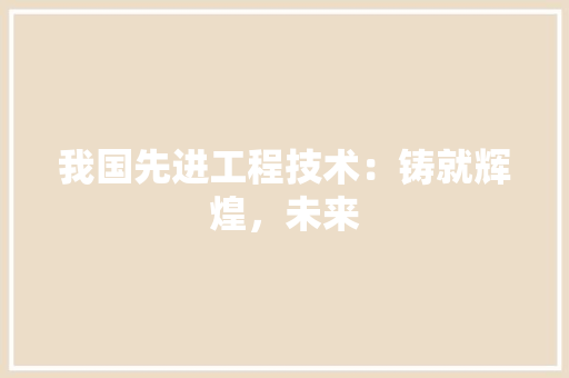 我国先进工程技术：铸就辉煌，未来 中式风格装饰