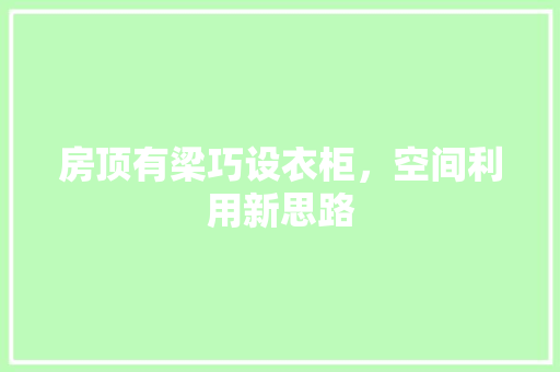 房顶有梁巧设衣柜，空间利用新思路