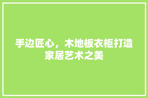 手边匠心，木地板衣柜打造家居艺术之美 中式风格装饰