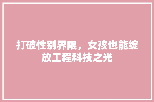 打破性别界限，女孩也能绽放工程科技之光 中式风格装饰