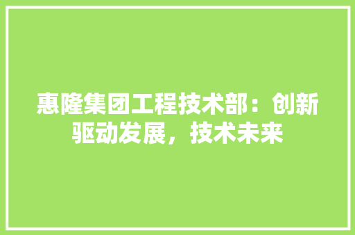 惠隆集团工程技术部：创新驱动发展，技术未来 中式风格装饰