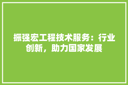振强宏工程技术服务：行业创新，助力国家发展