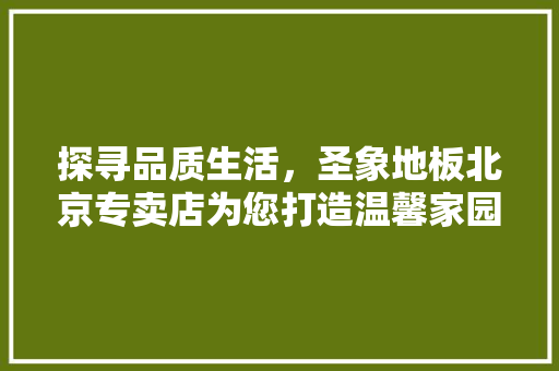 探寻品质生活，圣象地板北京专卖店为您打造温馨家园