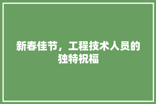新春佳节，工程技术人员的独特祝福 室内设计