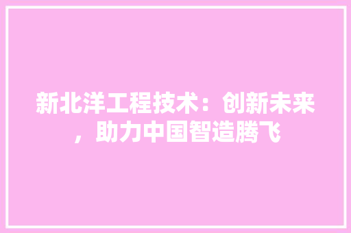 新北洋工程技术：创新未来，助力中国智造腾飞 室内设计