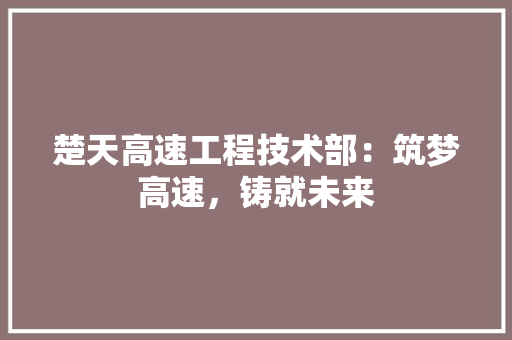 楚天高速工程技术部：筑梦高速，铸就未来 室内设计