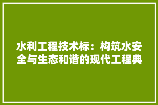 水利工程技术标：构筑水安全与生态和谐的现代工程典范 室内设计