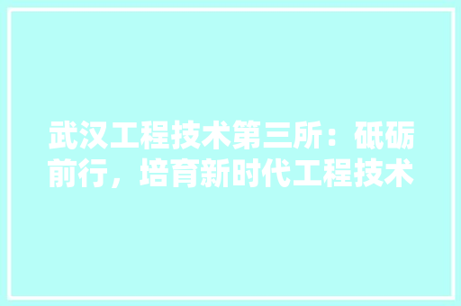 武汉工程技术第三所：砥砺前行，培育新时代工程技术人才 室内设计