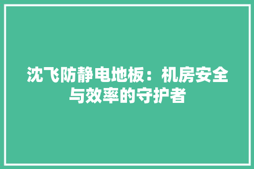 沈飞防静电地板：机房安全与效率的守护者
