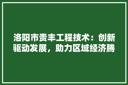 洛阳市贵丰工程技术：创新驱动发展，助力区域经济腾飞 室内设计