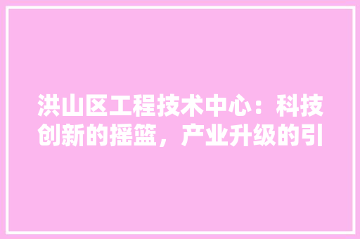 洪山区工程技术中心：科技创新的摇篮，产业升级的引擎 室内设计
