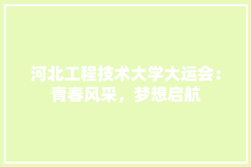河北工程技术大学大运会：青春风采，梦想启航 室内设计