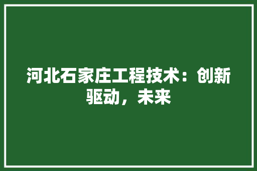 河北石家庄工程技术：创新驱动，未来 室内设计