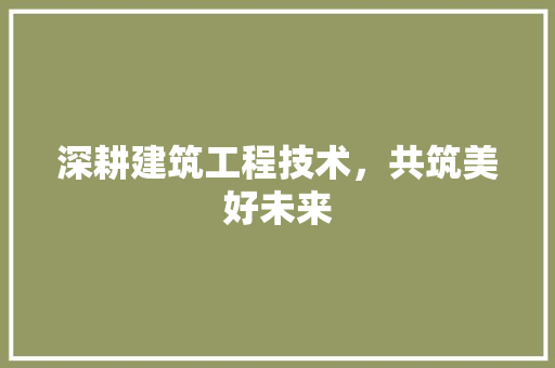 深耕建筑工程技术，共筑美好未来 室内设计