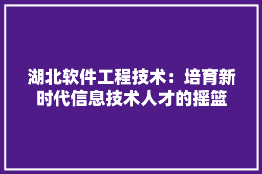 湖北软件工程技术：培育新时代信息技术人才的摇篮 室内设计
