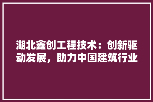 湖北鑫创工程技术：创新驱动发展，助力中国建筑行业迈向新高度 室内设计