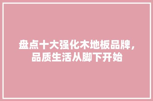 盘点十大强化木地板品牌，品质生活从脚下开始 室内设计