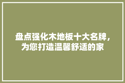 盘点强化木地板十大名牌，为您打造温馨舒适的家 室内设计