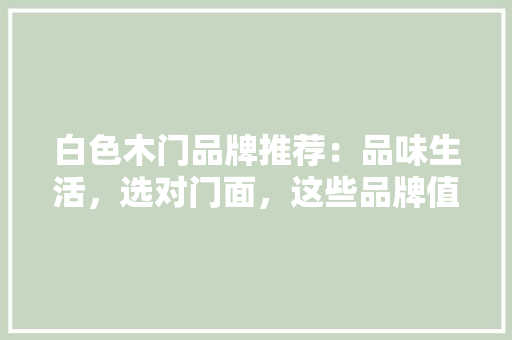 白色木门品牌推荐：品味生活，选对门面，这些品牌值得信赖！ 室内设计