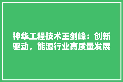 神华工程技术王剑峰：创新驱动，能源行业高质量发展 室内设计