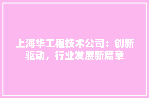 上海华工程技术公司：创新驱动，行业发展新篇章 地板材料
